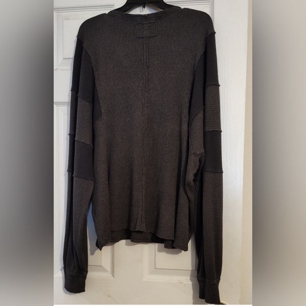 We The Free Black Crew Neck Sweater with Ruffle Detail - Picture 4 of 5